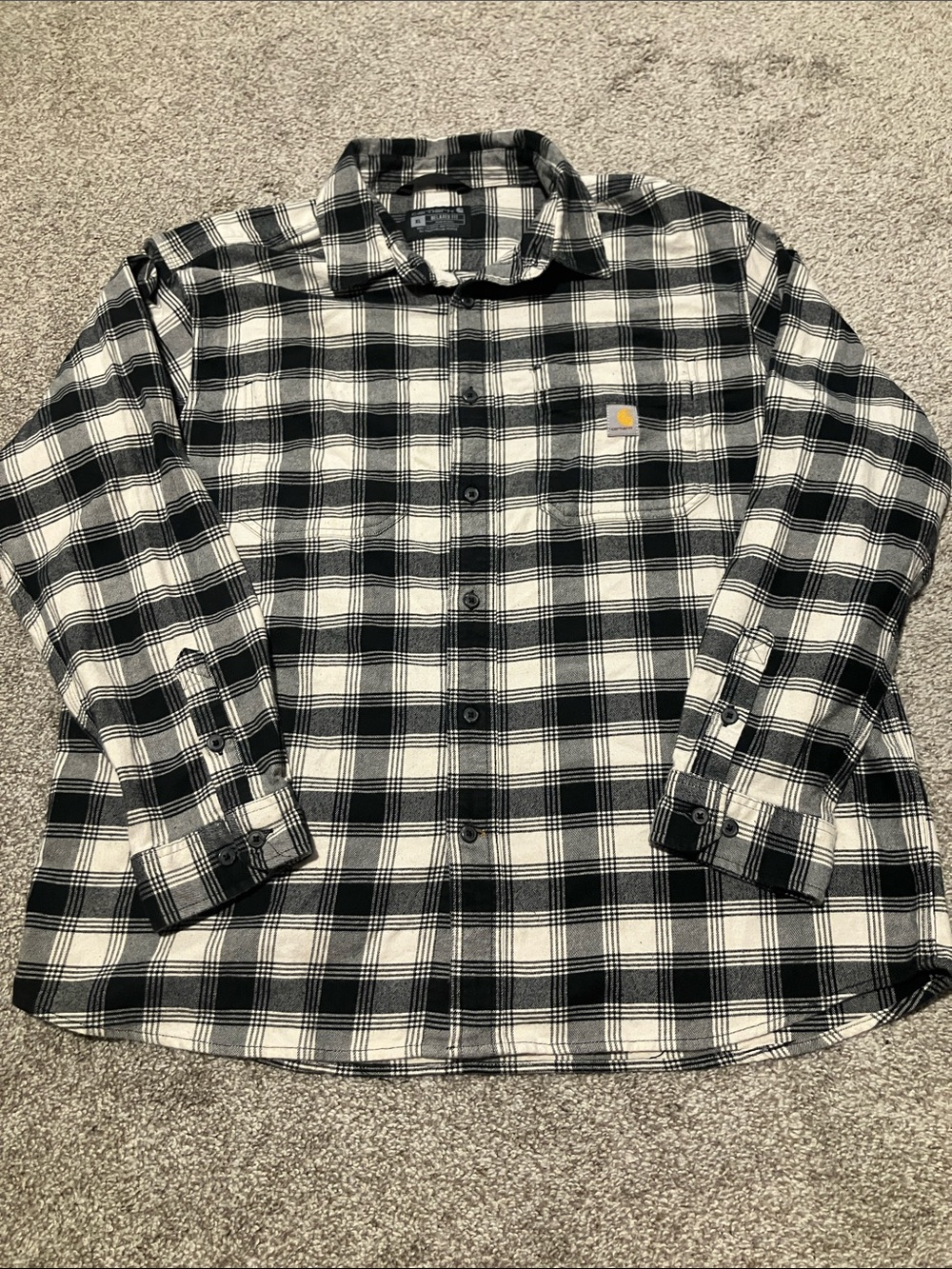 CARHARTT RUGGED FLEX MIDWEIGHT RELAXED FIT FLANNEL LONGSLEEVE PLAID SHIRT XL